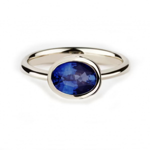 Certified Natural Blue Sapphire Ring: Vintage Handmade 925 Sterling Silver - Regal Royal Blue Elegance