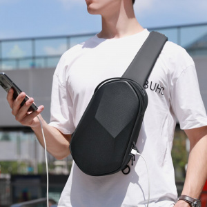 Fenruien Men Shoulder Bags Black USB Charging Crossbody Bags Water Repellent Casual Travel Messenger Bag Male 2020 New Arrival