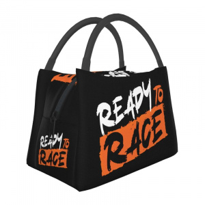 Ready To Race Printed Insulated Reusable Stylish Motorcycle Rider Lunch Bags