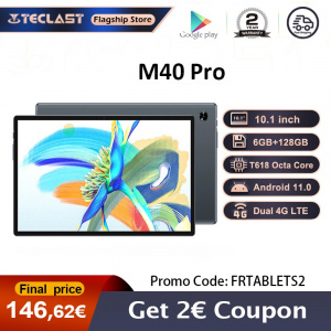 Teclast M40 Pro 10.1'' Tablet 1920x1200 6GB RAM 128GB ROM UNISOC T618 Octa Core Android 11 4G Network Dual Wifi 7000mAh Tablets