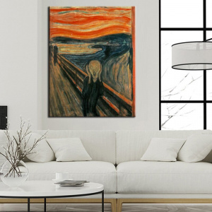 Edvard Munch Scream Abstract Oil Painting Printed Poster Wall Art for Home Decor Gift
