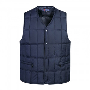 Cotton Solid Padded Vest For Men Thick Warm Streetwear Parka Sleeveless Jacket Casual Button Male Travel Brand Waistcoat