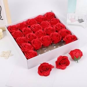 Artificial Soap Red Rose Flowers For Valentine's Day Home Decor 25Pcs