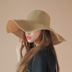 Seaside Sun Visor Hat Female Sun Hats For Women large Brimmed Straw Sun Hat Folding Beach Girls Wholesale