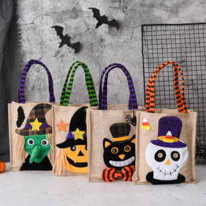 5/20Pcs Halloween Candy Bag Pumpkin Bag Portable Ornament Props Gift Bag Kids Party Decoration Tote Bag