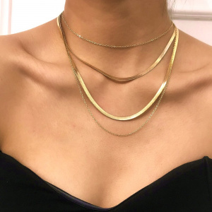 2020 New Vintage Boho Fashion  Necklaces For Women Necklace Multi-level Golden Silver Color Snake Chain Jewelry Party Gift