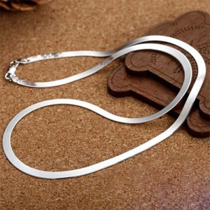 925 Sterling Silver 4MM chain Necklace for Women Luxury Couple Fine Jewelry Blade Chain wedding gift choker Clavicle Necklace