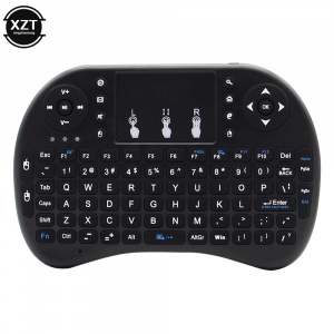 Backlit English Russian 2.4G Air Mouse Remote Touchpad for Android TV Box PC I8 Mini Wireless Keyboard