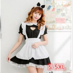 French Maid Lolita Anime Halloween Costumes for Women