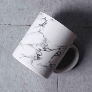 Marble-Design Ceramic Mug, Dishwasher-proof Coffee Mug