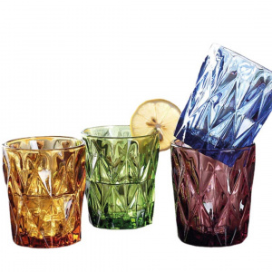 Party glass set of 4  / Multicolor Party glasses for drinks