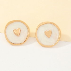14K Gold Plated Earrings Handmade Round Shape Astral Stud Earrings for Women