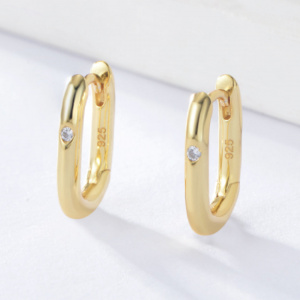 Julieta earrings 18k gold plated / Cubic Zirconia studded fashion earrings for women