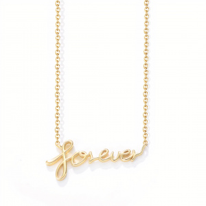 Classy Forever you love necklace / 18k Gold plated  Forever necklace