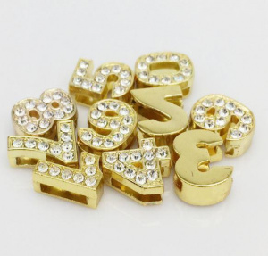 PavÃ© Numbers -Gold Charms
