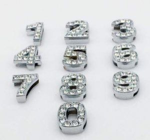 PavÃ© Numbers -Silver Charms
