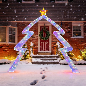 8.8 Feet Christmas Tree Archway with Star Topper - Additional Image