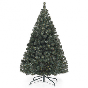 4.5 Feet Artificial Pre-Lit Christmas Tree, PVC Christmas Tree