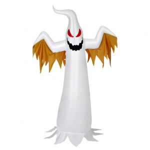 Inflatable Halloween Ghost 8 Feet with Rotatable Flame LED Lights