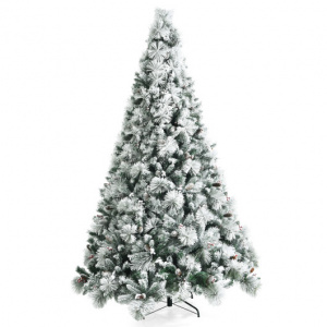 Artificial 8 Feet Christmas Tree, Glitter Tip PVC Christmas Tree
