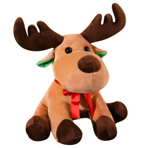 1pc 25cm-45cm Cute Christmas Elk Plush Toys Stuffed Soft Deer Gift Doll for Kids Children Xmas Home Decoration Ornaments