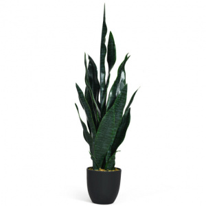 35.5 Inch Tall Artificial Snake Plant with 20 Leaves