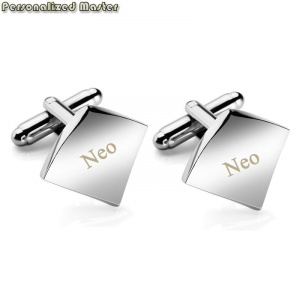 Personalized Master Customized Cuff Links Stainless Steel Classic Tuxedo Shirt Cufflinks for Men Wedding Business Shirts Gift