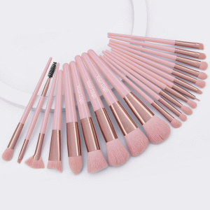 20pcs Pink Makeup Brush Set Custom Logo Private Label Make Up Concealer Eyeshadow Blush Powder Brushes Cosmetic Beauty Tools