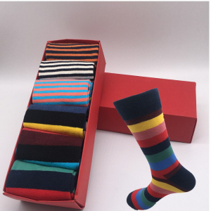 2020 high quality men's socks casual new standard lengthened version socks fashion stripes male socks fun clothes cotton socks