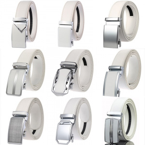 CETIRI 130cm 140cm 150cm 160cm Plus Size Long Belt White Men Belt Alloy Automatic Buckle Real Cowhide Leather Belts Luxury Brand