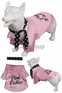 Dog Pink Lady Cosplay Fantasia Movie Grease Disguise Costume Pet Puppy Cosplay Fantasy Outfits Halloween Carnival Party Clothes