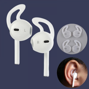 3 Pairs for Apple Airpods 1 2 In-Ear Silicone Ear Tip Covers Non-Slip Protective Covers with Ear Hooks Headphone Accessories