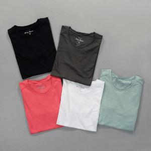 Cotton T-shirt For Men Excellent Quality Slub Cotton Solid Color Summer Japan Style Harajuku Male Comfortable Soft Pullover Tee