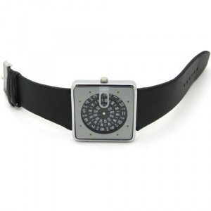 Unique Men Watch Square Dial Turntable Numeral Creative Fashion Quartz Wristwatch For Men Women Clock relogio masculino feminino