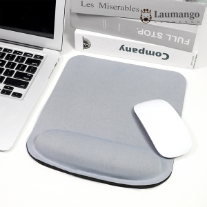 Gray Mause Pad With Wrist Rest Support Office Gaming Desktop Computer Table Mouse Mats Not Slip Eva Custom Mousepad Bracers Mat
