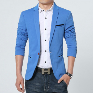 Plus Size Luxury Men Blazer Fashion Casual Business Cotton Slim Fit Suit Jacket Male Blazer Masculino M-5XL