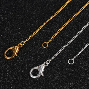 12Pcs/Lot 45cm 1.3mm Curb Link Chains Necklace For Women Jewelry Making Necklace Chains Findings