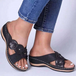 Women Sandals New Casual Woman Peep Toe Slippers Soft Bottom Wedges Shoes For Women Heels Sandalias Mujer Plus Size