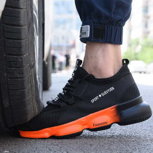 New exhibition Men shoes fashion Outdoor Steel Toe Cap Anti-smashing Puncture Proof Construction sneakers Boots