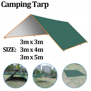 Outdoor Camping Tarp, Camping Tarpaulin Awning, Lightweight UV Resistant and PU 3000mm Waterproof Rainproof Tarpaulin Shelter