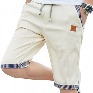 New summer men shorts cotton beach shorts elastic waist casual shorts drop shipping ABZ319