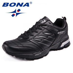 BONA New Arrival Classics Style Men Running Shoes Action Leather Men Athletic Shoes Outdoor Jogging Sneakers Fast Free Shipping