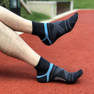 Men's Compression Socks Men Merino Wool Black Ankle Cotton Socks Herren Socken Basketball Sports Compression Sock for Man