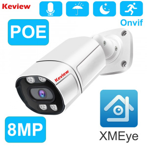 POE IP Camera Security Surveillance Camera CCTV Bullet  P2P Motion Detection Full Color Audio Camera Waterproof 5MP 3MP Outdoor