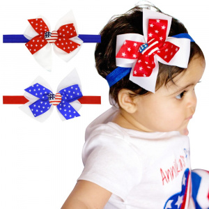 10PCS 11cm grosgrain ribbon bows headband designs for America accessories