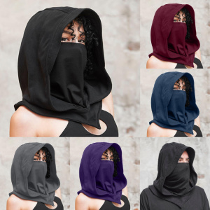 Unisex Hooded Medieval Mask Hat Halloween Costumes