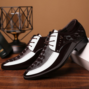 Men Formal Shoes Leather Luxury Fashion Groom Wedding Shoes Men Oxford Shoes Dress 38-48 Pointed Toe