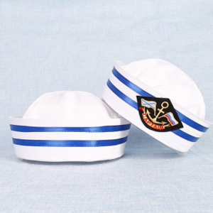 Vintage White Captain Sailor Hats Army Cap Ship Boat Military Hat Navy Marine Caps With Anchor Sea Hats for Women Men Child VL