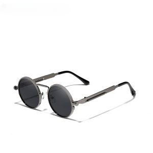Kingsseven Round Metal Frame Steampunk Vintage Polarized Unisex Sunglasses