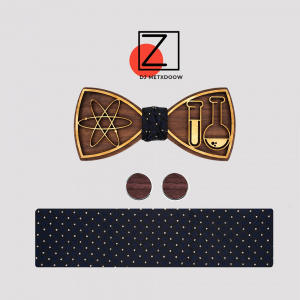 Patchwork Men Wooden Bowtie Fashion Engraving Wood Bow Ties+Handkerchief+Cufflinks Sets Wedding Necktie Man Shirt Gifts N002